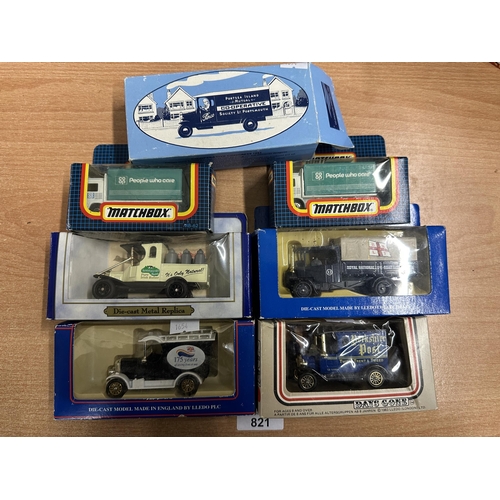 821 - Collection of die cast model cars including Matchbox, The Co-Op and the RNLI