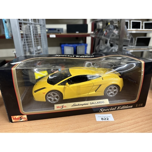 822 - Maisto Special Edition 1:18 scale Lamborghini Gallardo model car