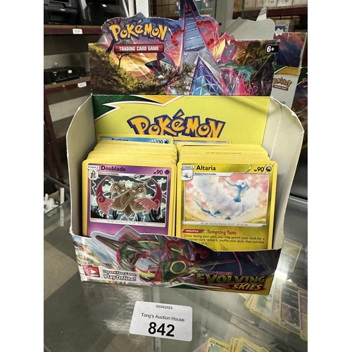 842 - Large collection of Pokemon Cards in Pokemon display box