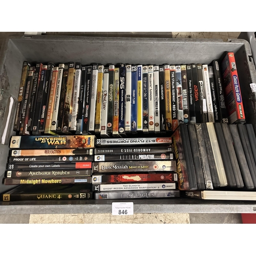 846 - large collection of vintage PC games including Ghost Recon, Pirates of the Caribbean and Lord of the... 