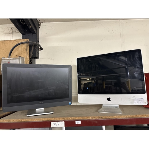 930 - A Dell PC monitor and an Apple iMac