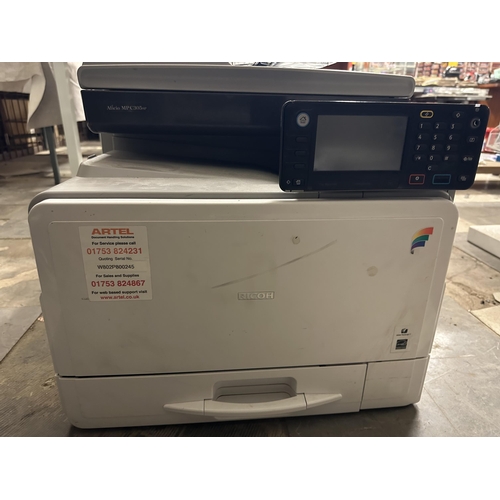 983 - Two Ricoh Afico MPC305 multifunction laser printer/copiers