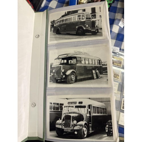 19A - Photo Album filled with photographs of buses including vintage and modern from the 1950s onwards