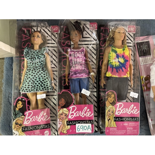 Three Barbie Fashionistas dolls