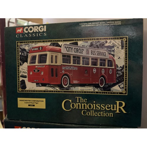 624 - Collection of Corgi Classics The Connoisseur Collection die cast model  buses including Manchester C... 