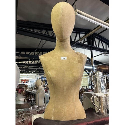 509 - Charming vintage mannequin torso and head