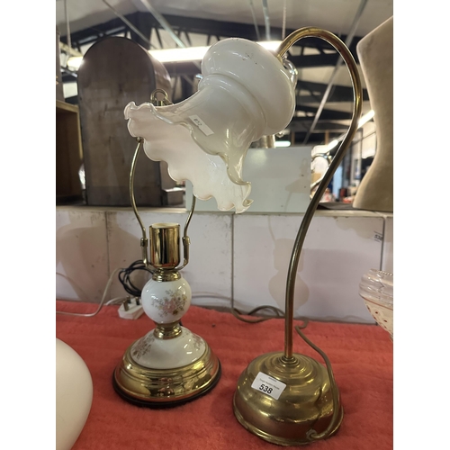 538 - Two vintage style table lamps