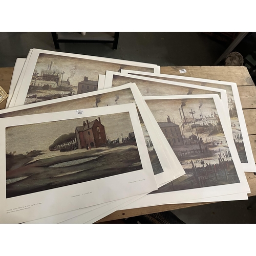 556 - Large collection of Lowry prints including one 'Lonely House' and the rest 'An Island'