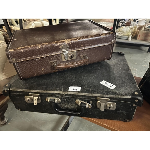 558 - Two vintage brief cases