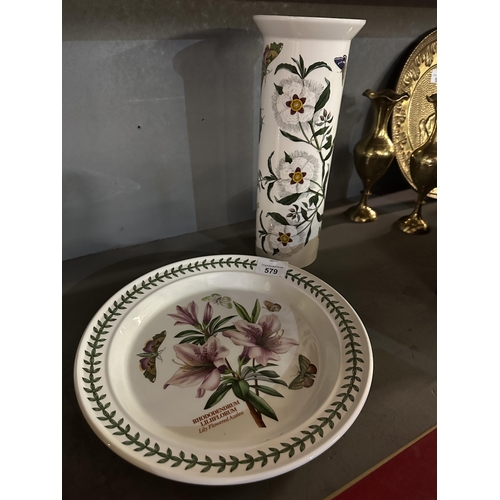 579 - Portmeirion Botanic Garden plate and vase