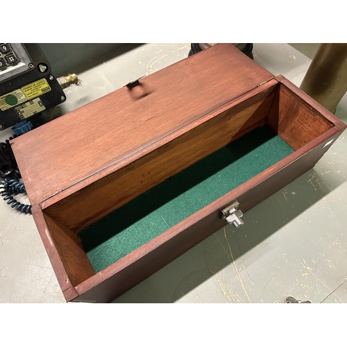 794 - Wooden storage box with lock and key