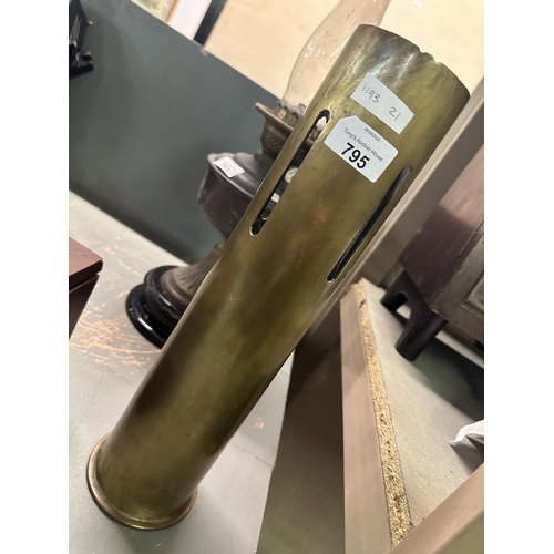 795 - Large brass shell casing