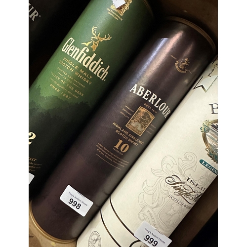 998 - Cased bottle of unopened Aberlour Whiskey