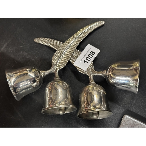 1008 - 2 Feather design bells