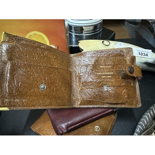 1030 - 3 quality vintage gents leather wallets