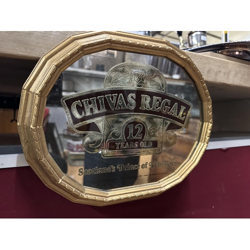 1033 - Beautiful Bar advertising mirror, Chivas Regal whiskey
