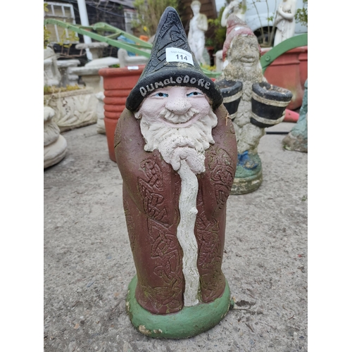 114 - Heavy stone garden gnome 19