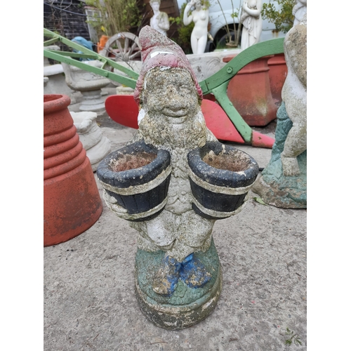 116 - Vintage garden gnome planter 22