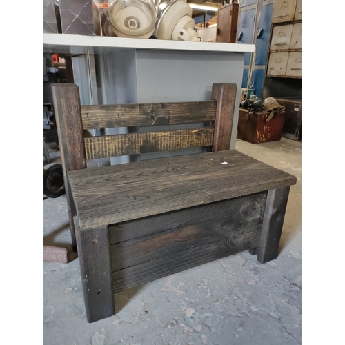 348 - SMALL GARDEN BENCH WITH STORAGE