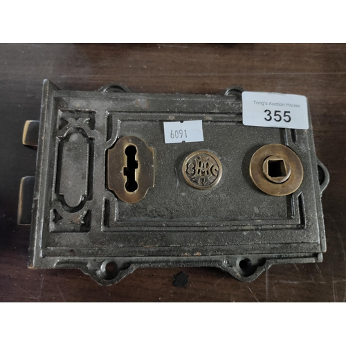 355 - ANTIQUE DOOR LOCK