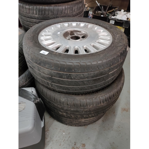 368 - THREE ALLOY WHEELS 215   55   16INCH