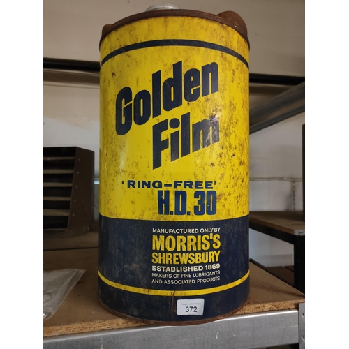 372 - GOLDEN FILM HD30    25 LTR OIL CAN IDEAL MAN CAVE