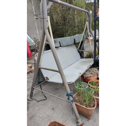 46 - Large garden swing structure and seat sound and weight tested by me!