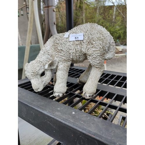 51 - Outdoor resin baby lamb