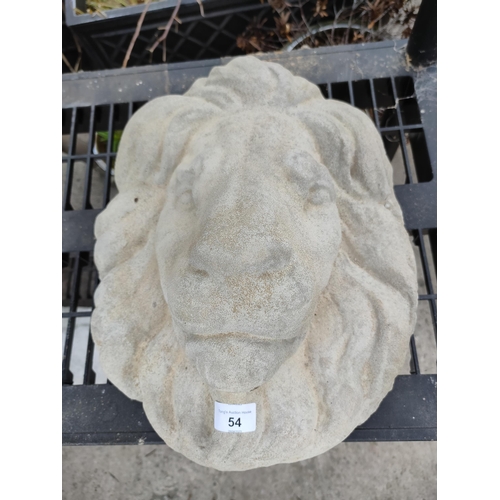 54 - Large concrete lions head