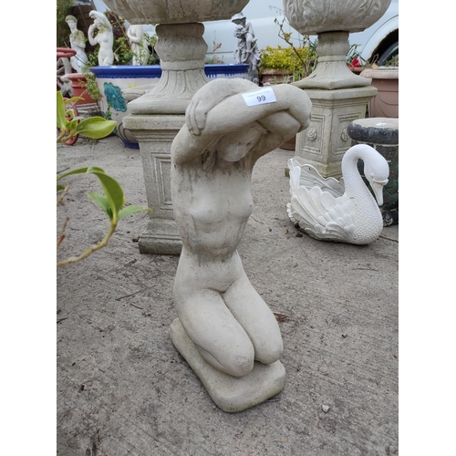 99 - Garden statue of lady beautifully weathered 20