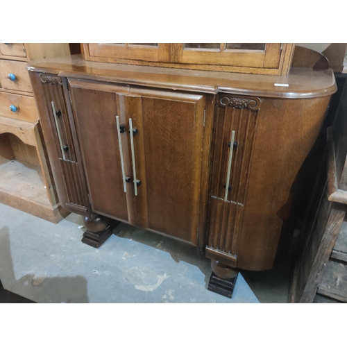 1397 - Vintage Deco cabinet with small unusual compartments inside.
Approx 120w x 95h cm.