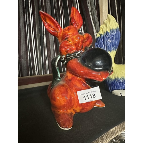 1118 - Stunning Anita Harris ceramic Rabbit stunning condition