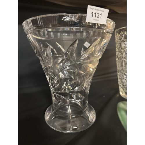 1131 - Large Cut glass vase