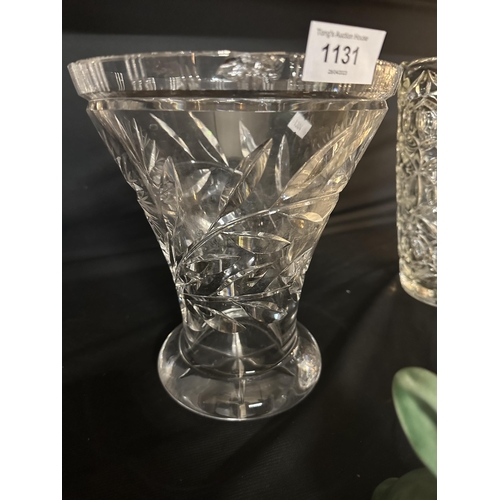 1131 - Large Cut glass vase