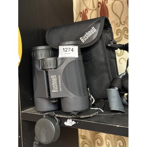 1274 - Bushnells binoculars in case