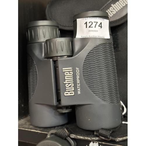 1274 - Bushnells binoculars in case