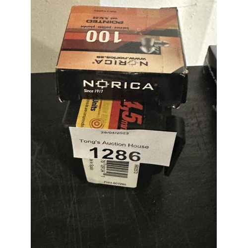 1286 - Box of Norica .22 cal pellets & Daisy .177 cal pellets