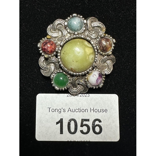 1056 - Nataly vintage brooch and mixed stone brooch