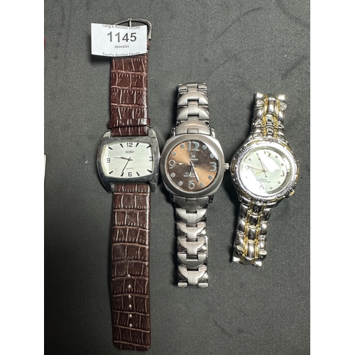 1145 - Collection of 3 gents wrist watches including Swiss time K Collection