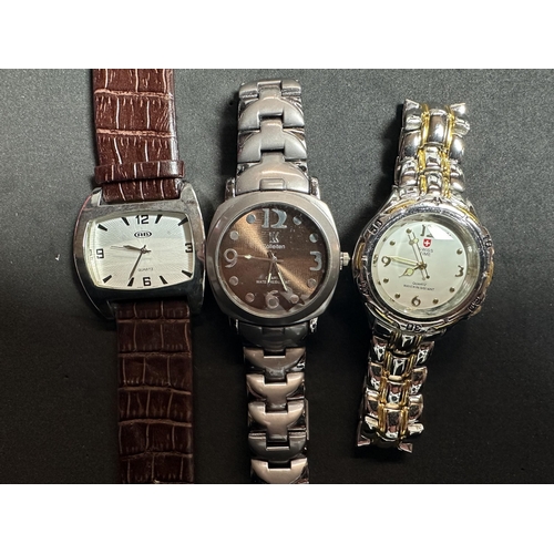1145 - Collection of 3 gents wrist watches including Swiss time K Collection