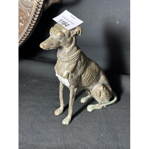 1164 - Cast metal Dog heavy 6'' tall