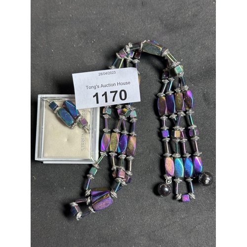 1170 - Magnetic bracelet and matching earrings