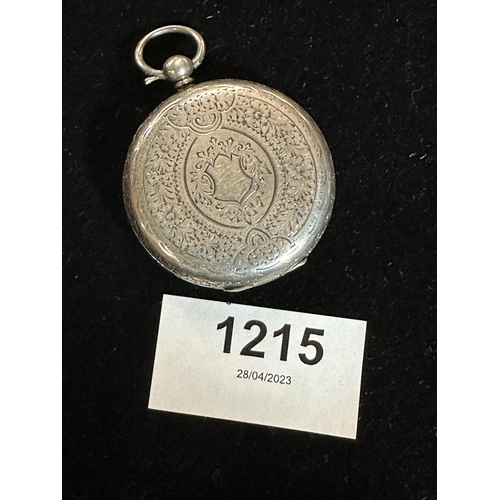 1215 - 935 Swiss Silver hallmarked ladies fob watch pocket watch