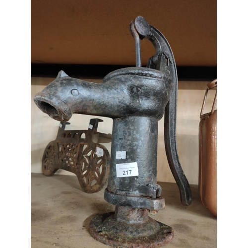 217 - VINTAGE CAST IRON WATER PUMP GARDEN FEATURE