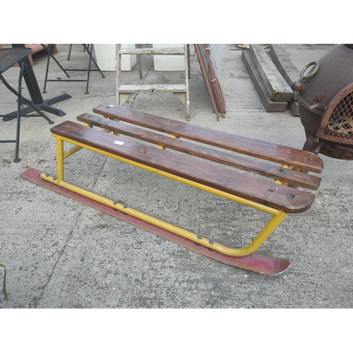 35 - Excellent heavy metal and wood sledge