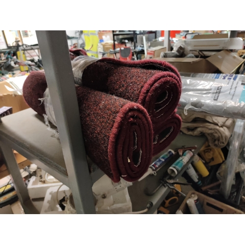 332 - 3 x red carpet mats , new