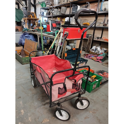 399 - LARGE 4 WHEEL PULL ALONG TROLLEY