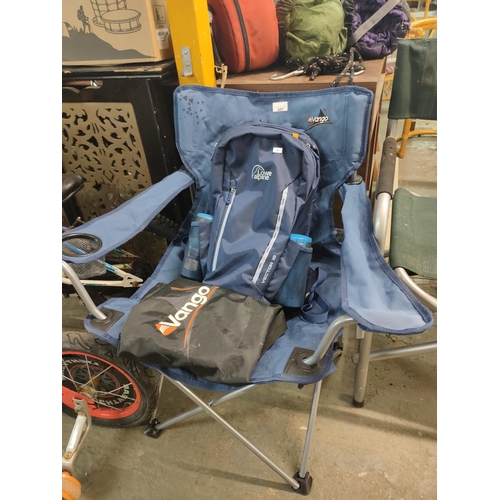 457 - VANGO CAMPING CHAIR WITH BAG ALSO LOWE ALPINE RUCKSACK