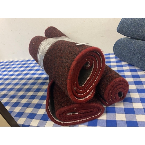 648 - 3 rolls of brand new dark red carpet mats.
Perfect for caravans, campervans and tents.