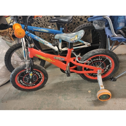 456 - NITROADE LIGHTYEAR STREET X 95 TODDLER ORANGE BIKE WITH STABILISERS